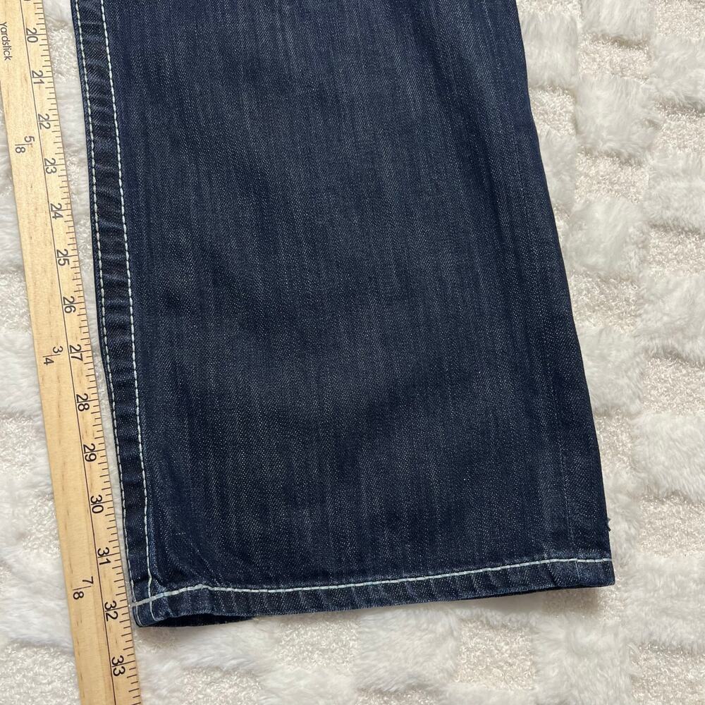 Big Star Union Straight Leg Jeans Mens 38x32 Dark Wash Contrast Stitch Denim - Picture 8 of 13